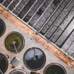 top view of concrete structures